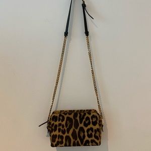Maison Margiela leopard fur crossbody bag